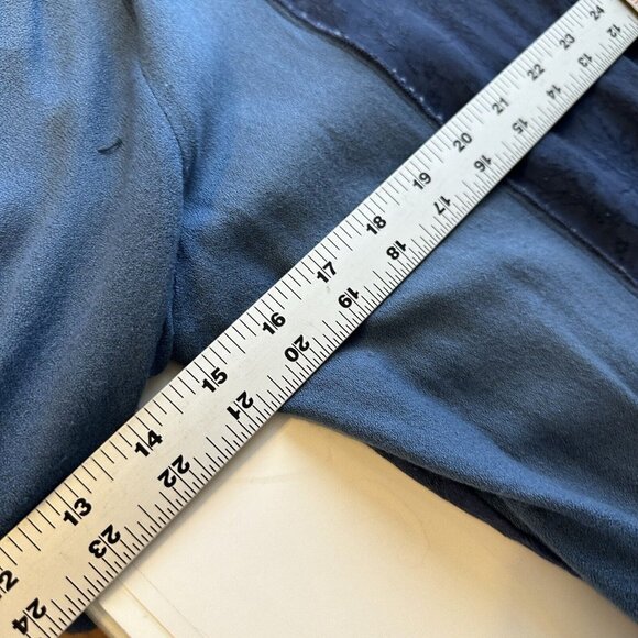 Vintage George Klein Womens 100% Blue Cotton Button Up Art to Wear Shirt Large - Picture 9 of 12